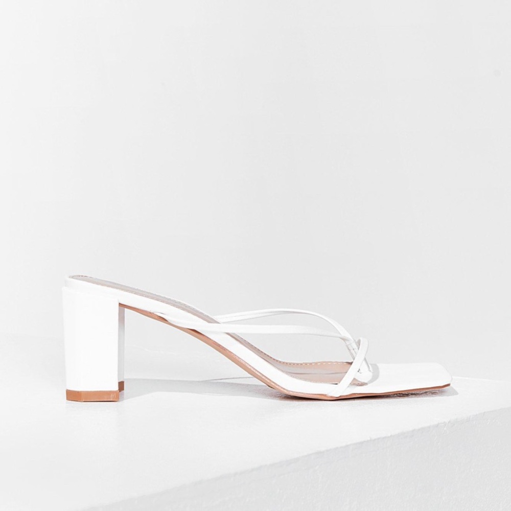 Strappy Block Heeled Mules